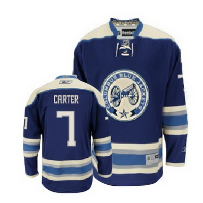 Running Sneakers Blue Third NHL Columbus Blue Jackets 7 Jeff Carter Hockey Jersey